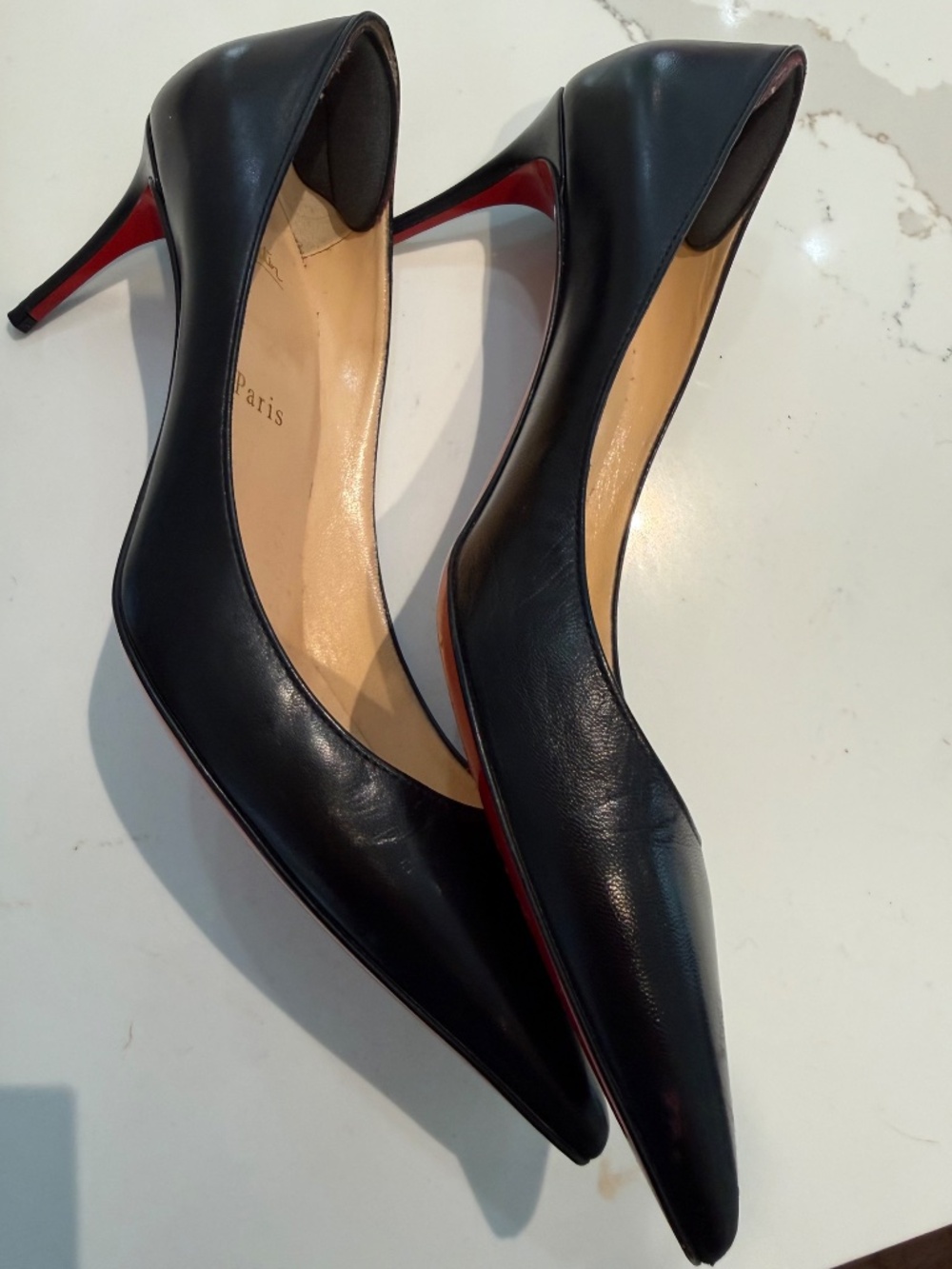 LOUBOUTIN Decolette 554 70 Black pumps size 38.5 - Picture 2 of 11